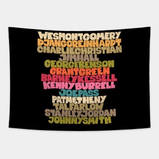 Jazz Legends in Type: The Jazz Guitarists Tapestry