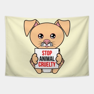 Stop Animal Cruelty Tapestry