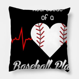 Heartbeat Of A Baseball Player Face Mask Pillow