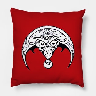 NIGHT OWL BAT Art Deco Fantastic Animals Pillow