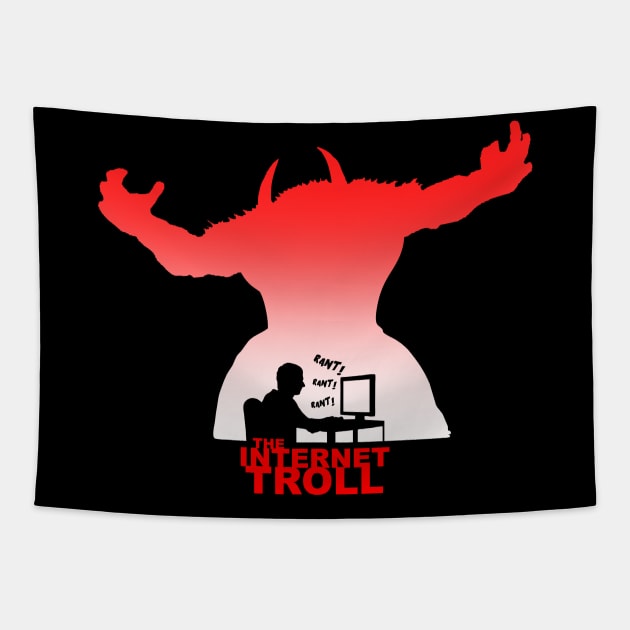 Funny Internet Troll Keyboard Warrior Social Media Addict Funny Meme Tapestry by BoggsNicolas