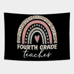 Fourth Grade Teacher Leopard Pattern Tapestry