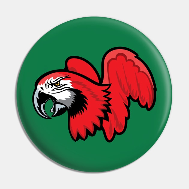 Cartoon Parrot Pin by SWON Design