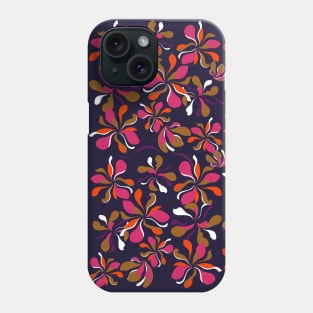 Floral pattern with lush colored flowers Phone Case