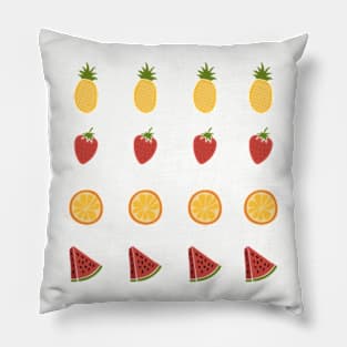 Pineapple Strawberry Orange Watermelon Pillow