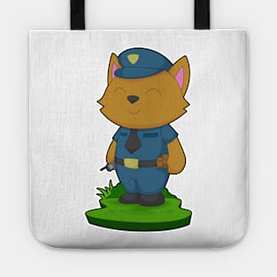 Cat Cop Microphone Police Tote