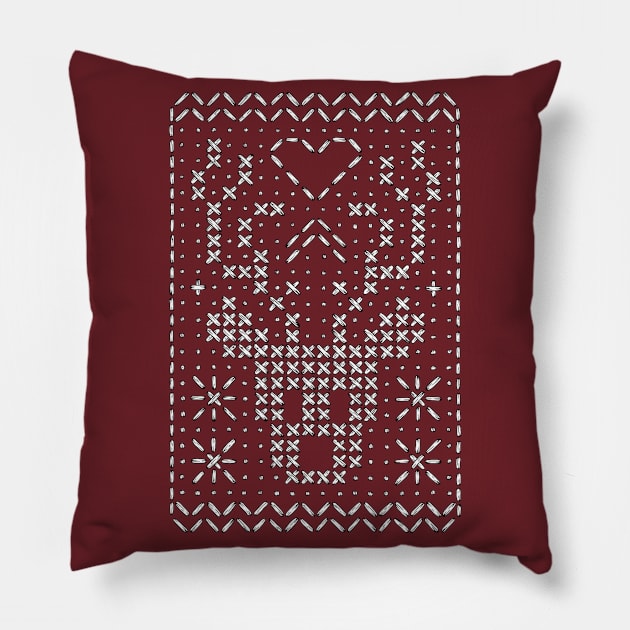 Alternative Christmas Jumper Illustration Pillow by bblane