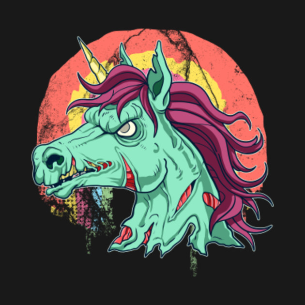 Zombicorn Zombie Unicorn Undead Scary Halloween T-Shirt.