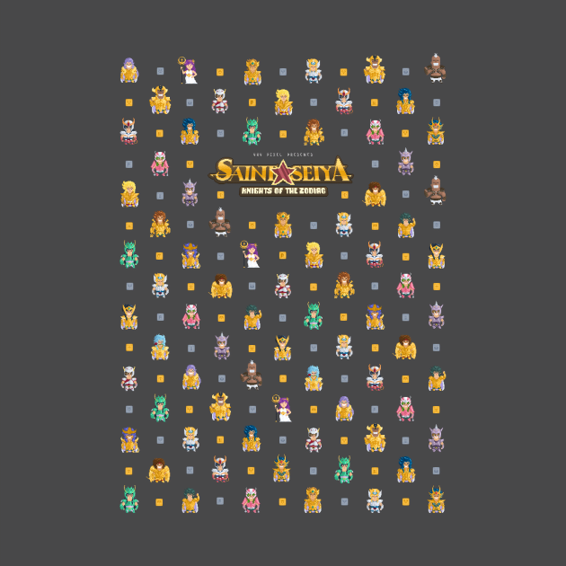 Retro Pixel Saint Seiya KOTZ Pattern by YayPixel