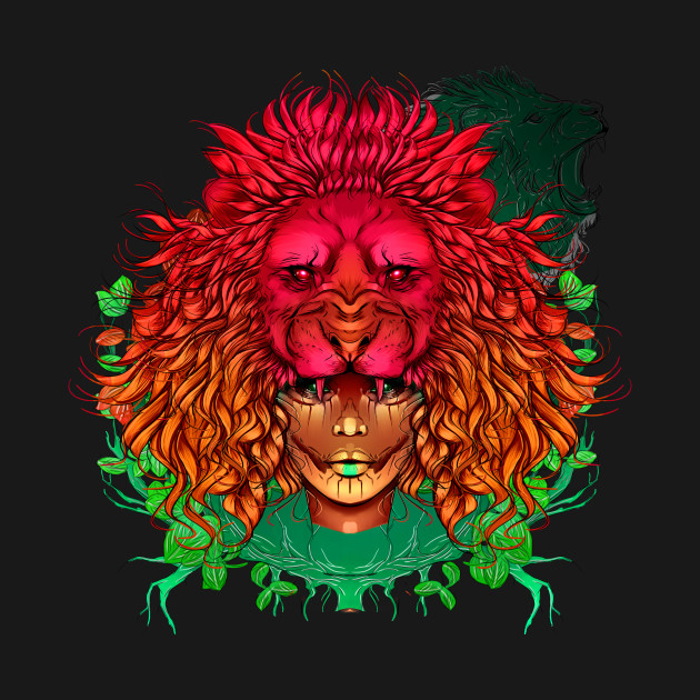 Discover Animal Tribute Spirit Collection Lion - Animal Lover Design - T-Shirt
