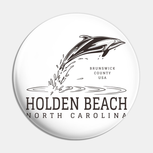 Holden Beach, NC Dolphin Summertime Vacation Pin by Contentarama