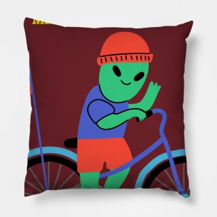 Fat Bike Mission One To Mars Pillow