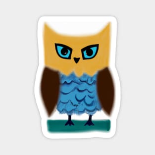 Cute Owl Drawing Magnet