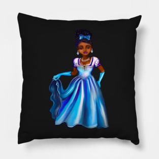 Princess Emerelda  ! beautiful  black girl with Afro hair, brown eyes and dark brown skin. Hair love ! Pillow