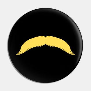 Yellow Hairy Mustache Pin