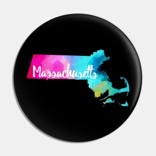 Colorful Massachusetts Pin