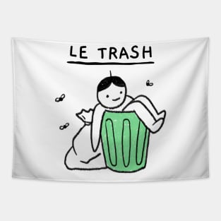 Le Trash Funny Self Deprecating Humor Tapestry