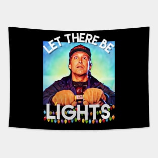 Clark Griswold funny Christmas lights graphic design Tapestry