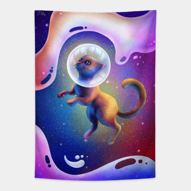 Star cat Tapestry by Digitaldreamcloud