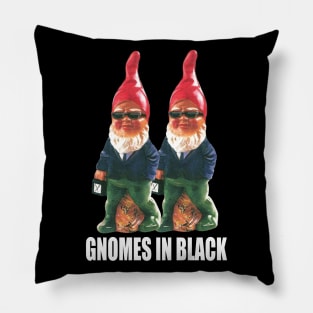 Gnomes in Black Pillow