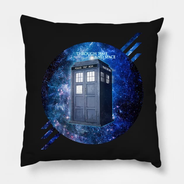 Through Time And Space 3 Pillow by Designsbytopher