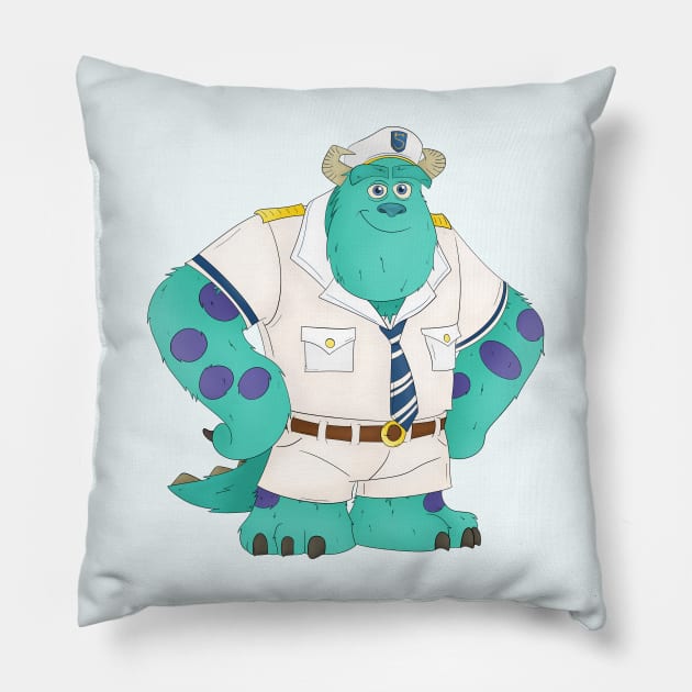 Sulley the Sailor: Captain of the Monster Seas Pillow by ShutterStudios