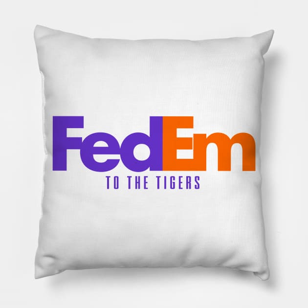 FedEm To The Tigers Pillow by Mercado Graphic Design