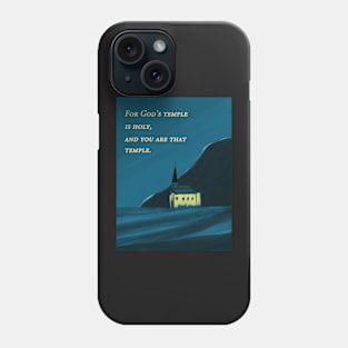 You are God's temple | Christian bible verse artprint Phone Case