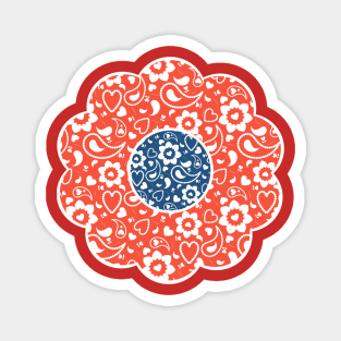 Paisley Bandana Daisy Magnet