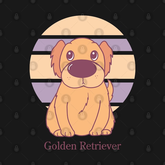 Cute Dogs illustrations - Golden Retriever by MariOyama