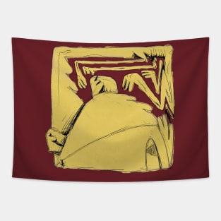 Square Lion Tapestry