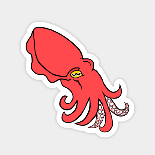 Red Cuttlefish Magnet