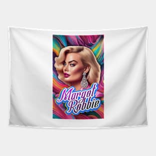 Margot Robbie graphic illustration design by ironpalette Tapestry