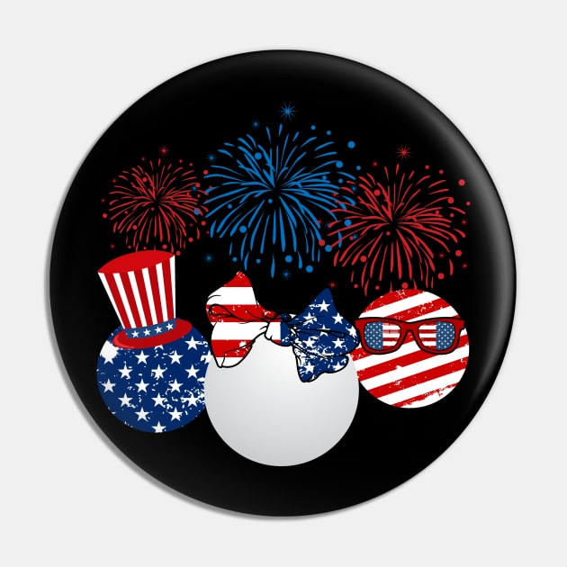 Ping Pong American Flag Fireworks Pin by Flavie Kertzmann