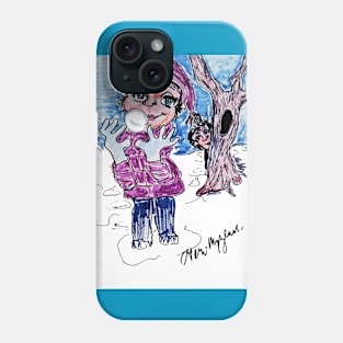 SNOWBALL Fight with Dad Phone Case