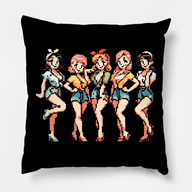 pinups Pillow by vaporgraphic