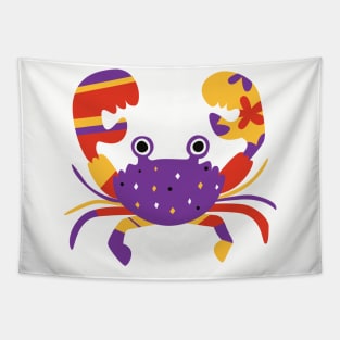 Cute Cartoon Crab Tapestry