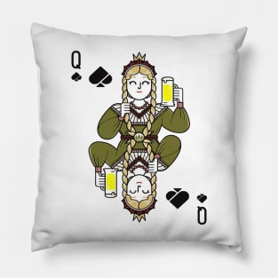 Q for black heart beer.. Fun design Pillow