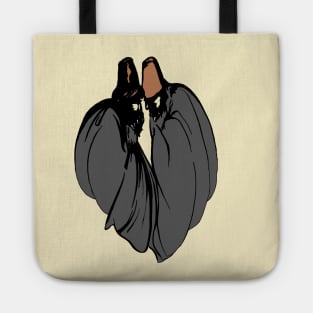 Dervish Mystical Brotherhood Black Outline Art Tote