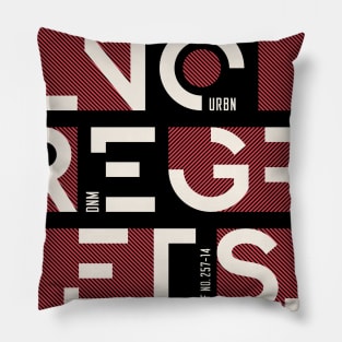 No Regrets - Urban Typography Pillow