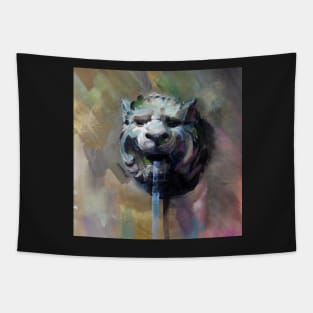 Lion Head Fountain Tapestry