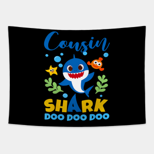 Cousin Of The Shark Birthday Boy Girl Party Family Tapestry