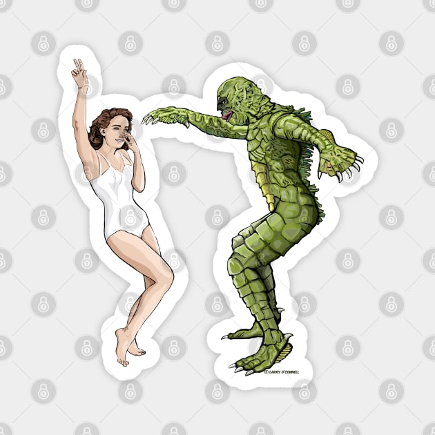 The Creature and Julie Adams doing the swim Magnet by FanboyMuseum