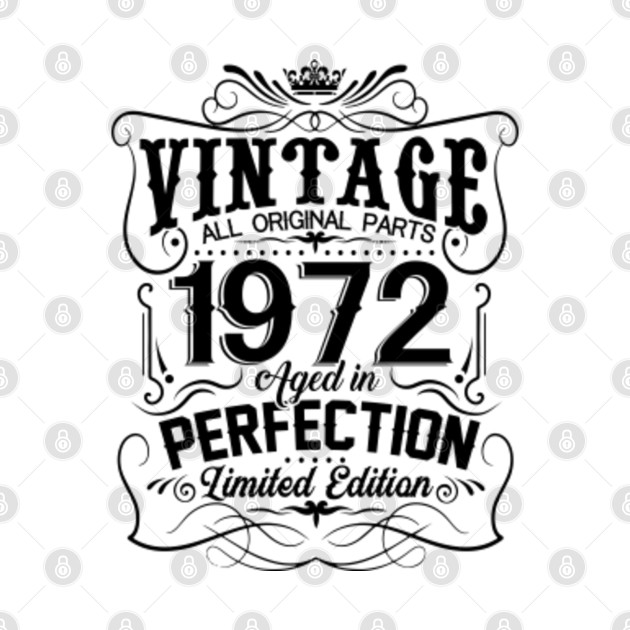 Download 48th Birthday Vintage - Vintage 1972 Aged in Perfection ...