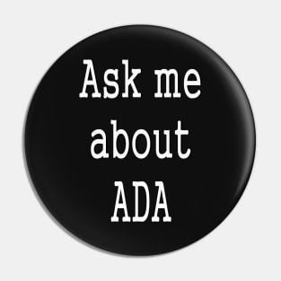 Ask me about ADA cryptocurrency Pin