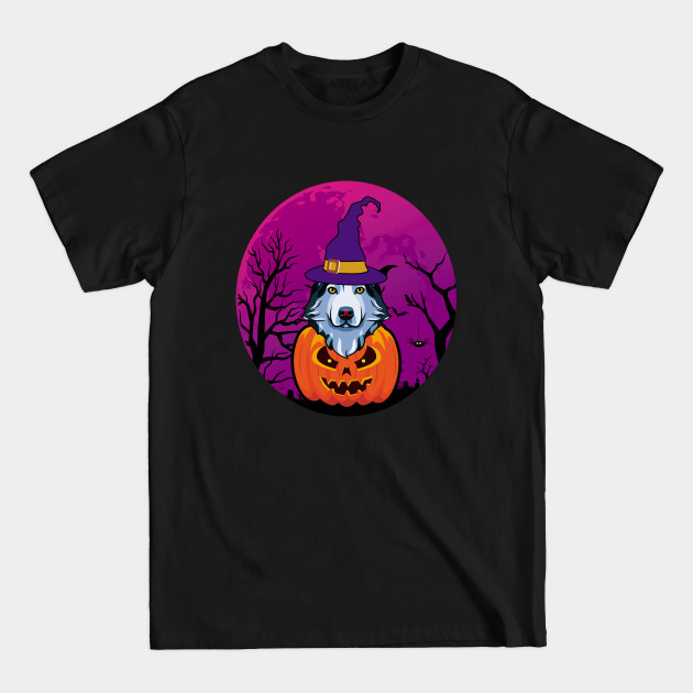 Discover Siberian Husky Witch hat pumpkin Funny Halloween Costume - Husky Halloween - T-Shirt