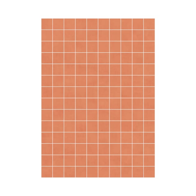 Small Grid Pattern - Coral by ZoltanRatko
