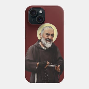 Padre Pio (transparent background design) Phone Case