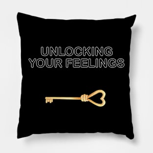 Unlocking your feelings, GOLDEN KEY for Valentines Day Pillow