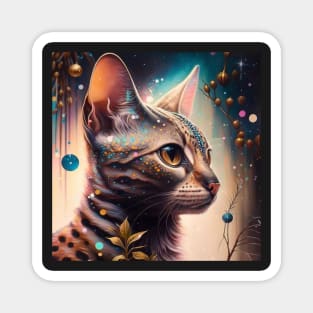 Bengal Cat In Magical World Magnet